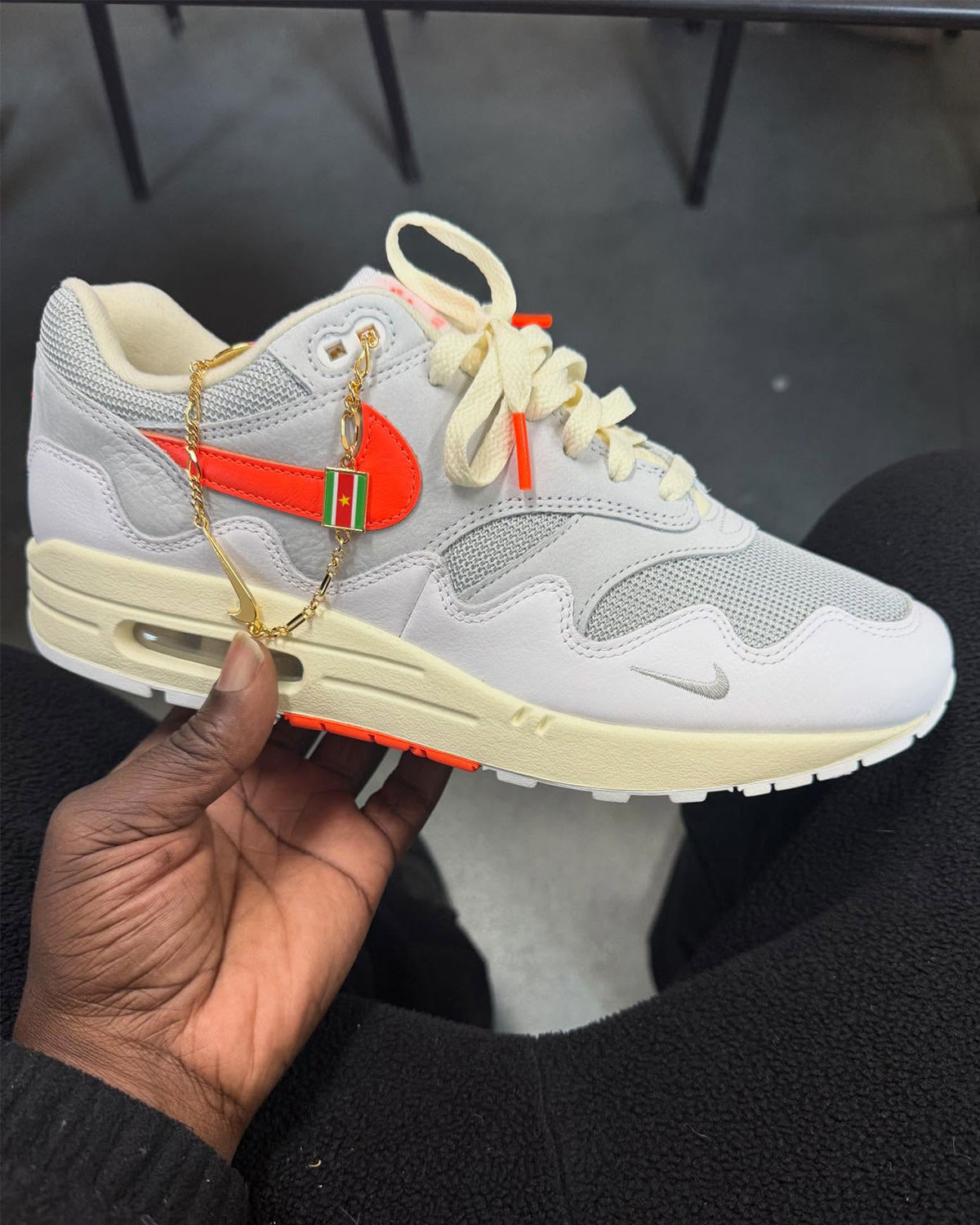 Patta Nike Air Max 1 Waves White Orange