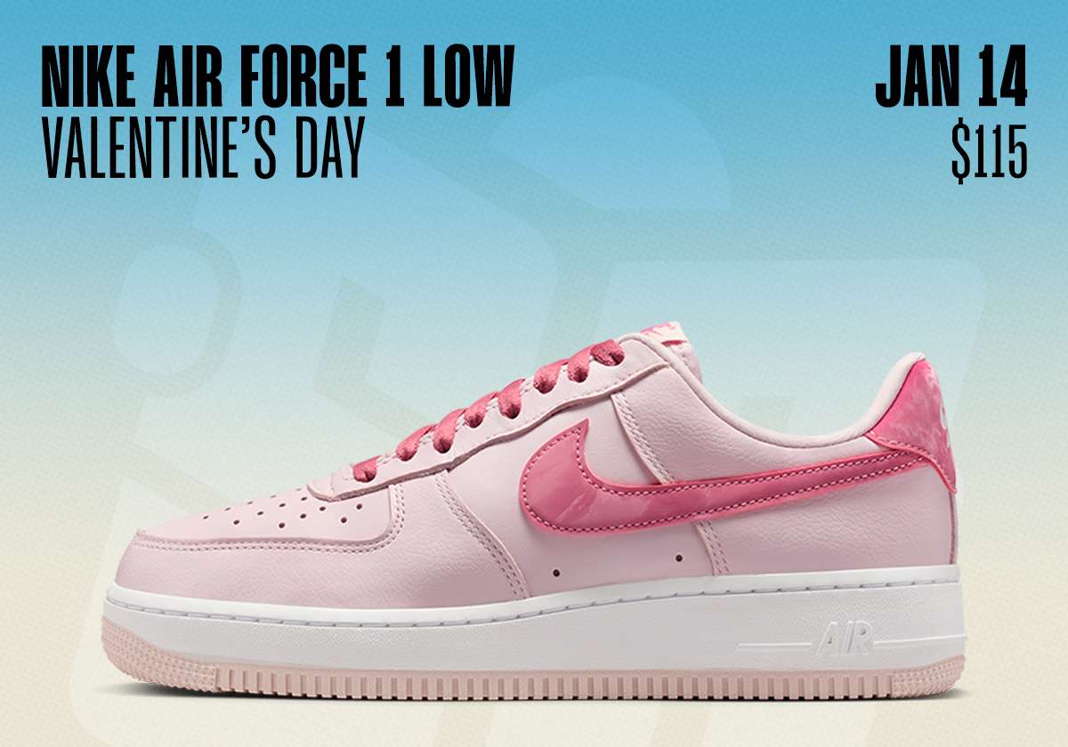 Sneaker Releases January 11 January 17 2026 Nike Air Force 1 Low Valentine's Day