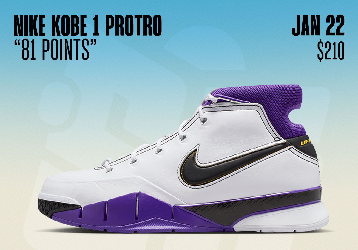 Sneaker Releases January 18 January 24 2026 Nike Kobe 1 Protro 81 Point