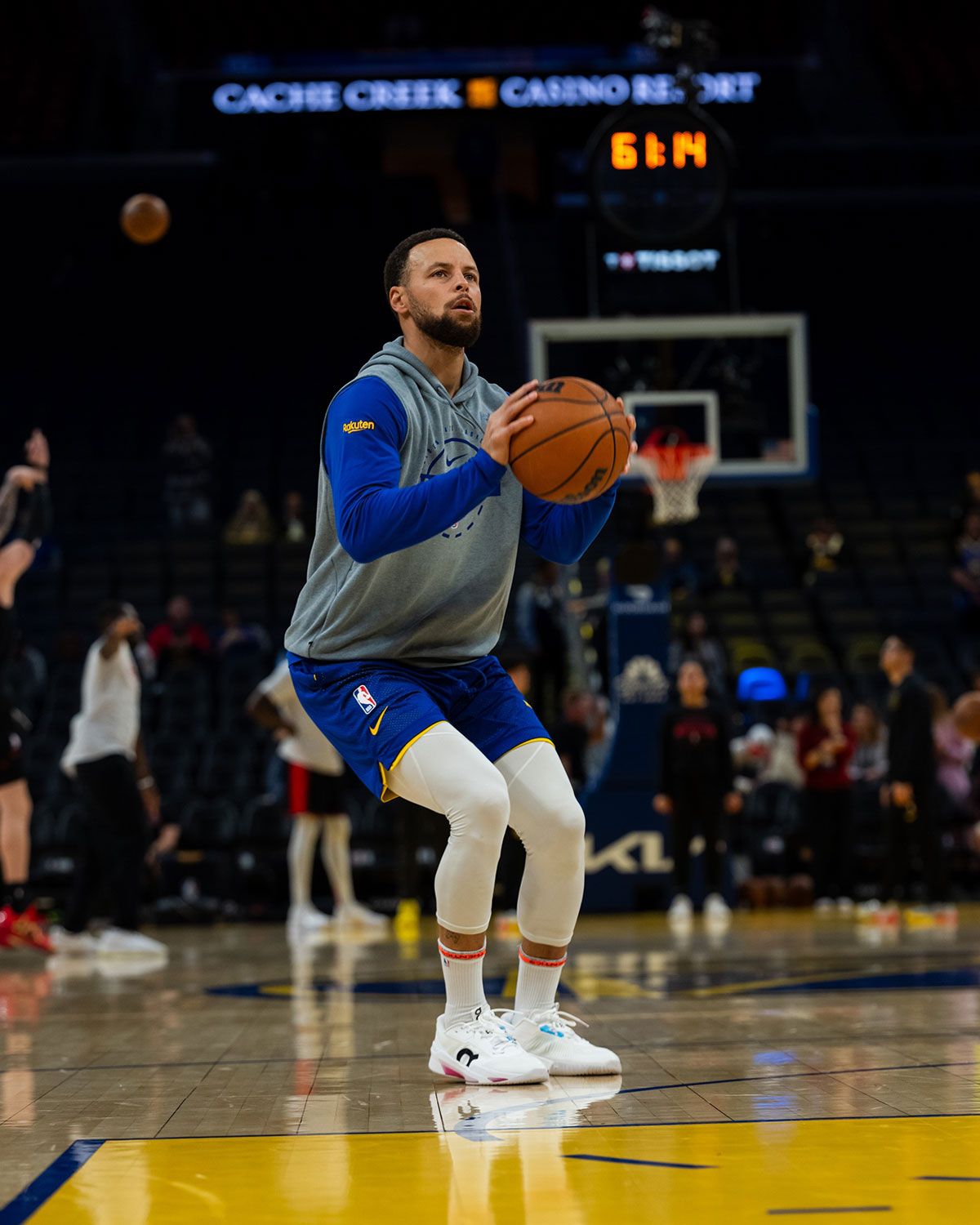 Steph Curry On Roger Federor The Roger Pro Fire Tennis Shoe 4