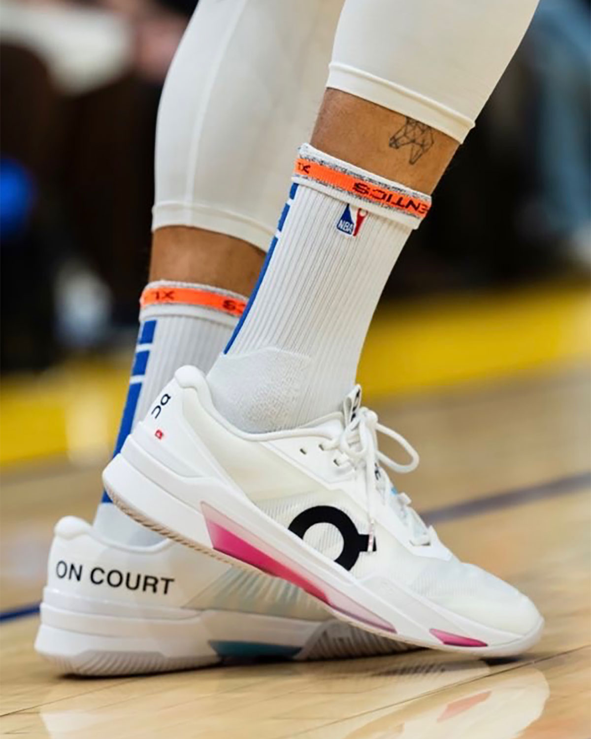 Steph Curry On Roger Federor The Roger Pro Fire Tennis Shoe 8