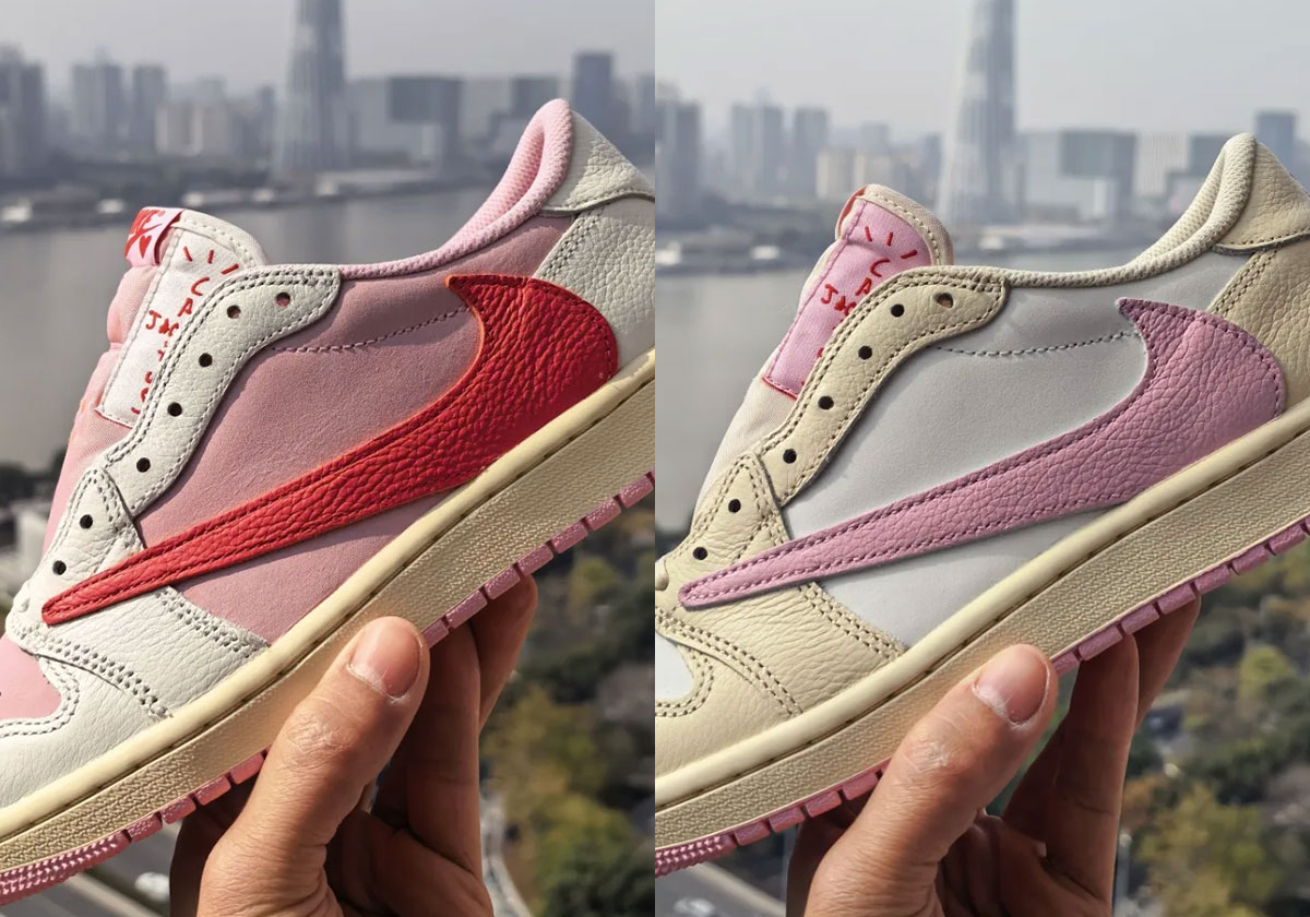 More Pics Of The Travis Scott x Air Jordan 1 Low OG "Pink Pack"