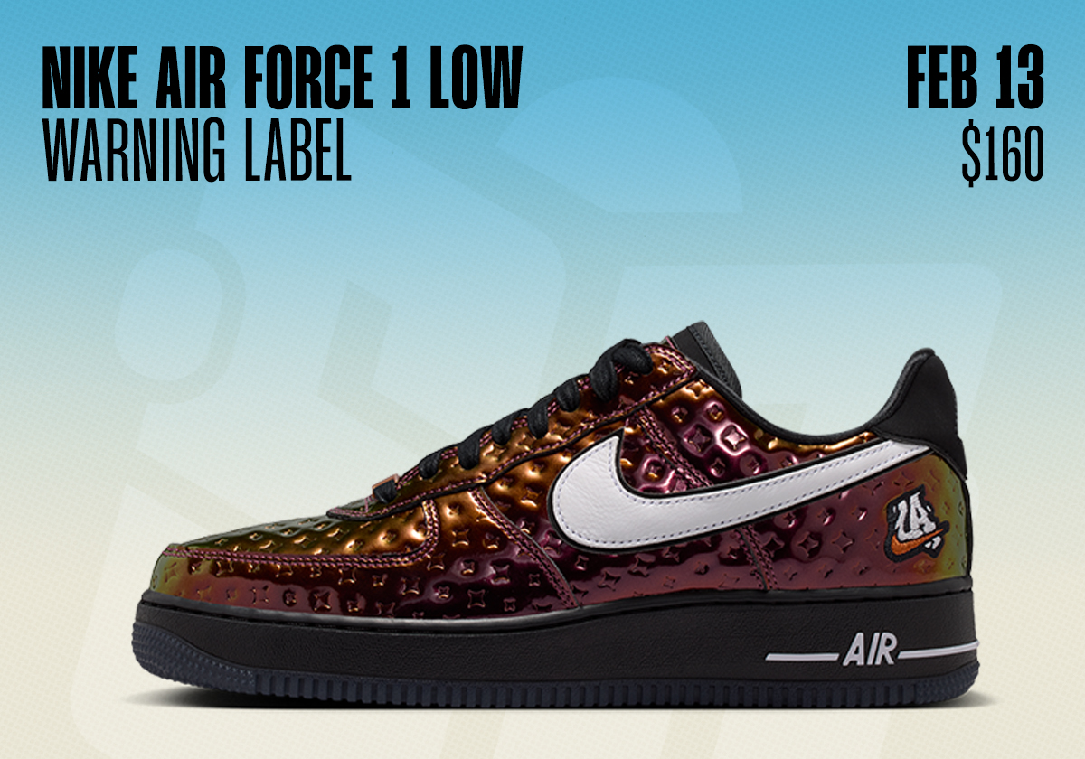 All Star Weekend 2026 Sneaker Releases Nike Air Force 1 Low Warning Label
