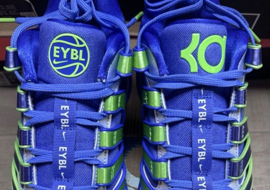 The Nike KD 18 “EYBL” 2026 Dabbles In Mismatched Motifs
