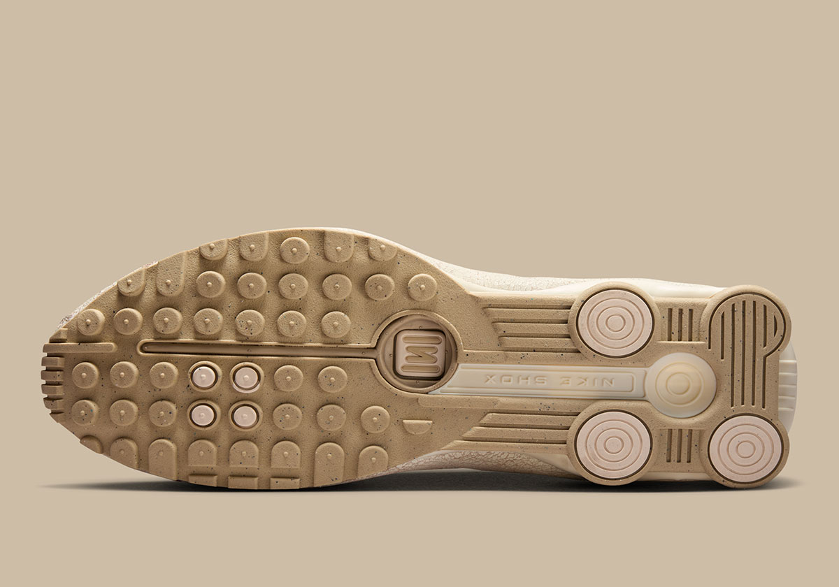 Nike Shox R4 Distreed Leather Natural Net Metallic Silver Io4544 100 3