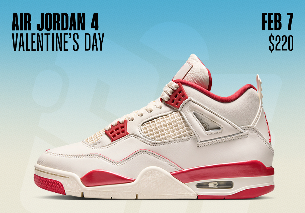 Sneaker Releases February 1 February 7 2026 Air Jordan 4 Valentines Day