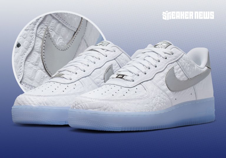 Nike Air Force 1 Low \'07 Crocodile White Blue Tint IR1981-100 Men\'s Size 11 Nike Air Force 1 Low  main image 3