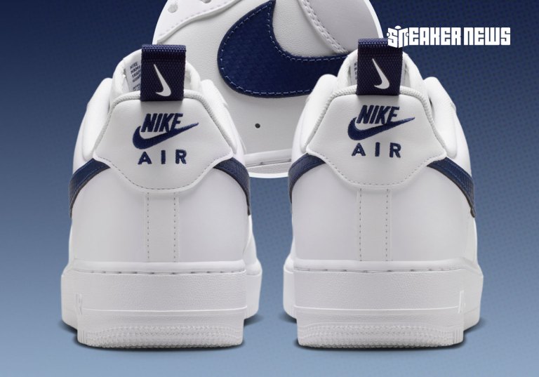 Nike Air Force 1 Low \'07 LV8 Carbon Fiber Swoosh White Midnight Navy Men\'s 11.5 Nike | Nike Air Force 1  main image 4