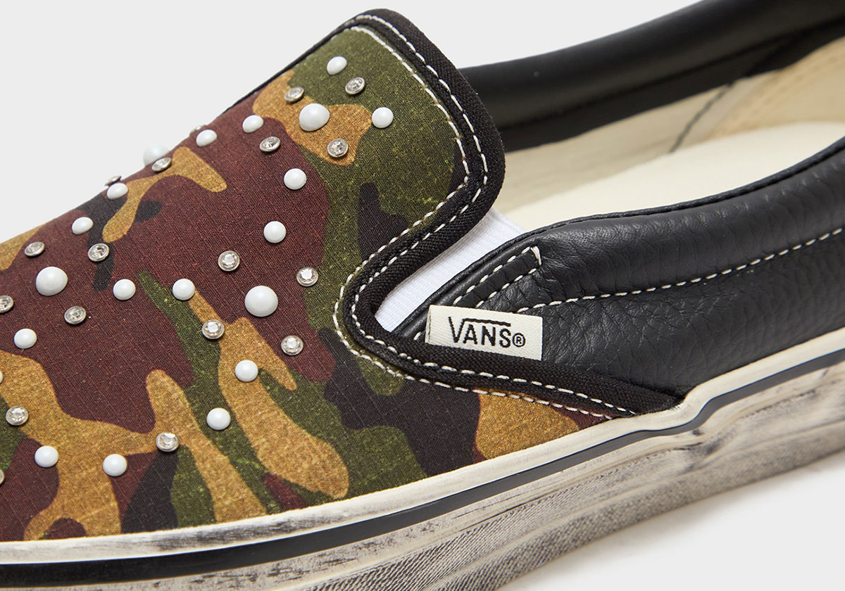 The Vans Slip-On Enters The "Pearlized " Canon In Woodland Camo