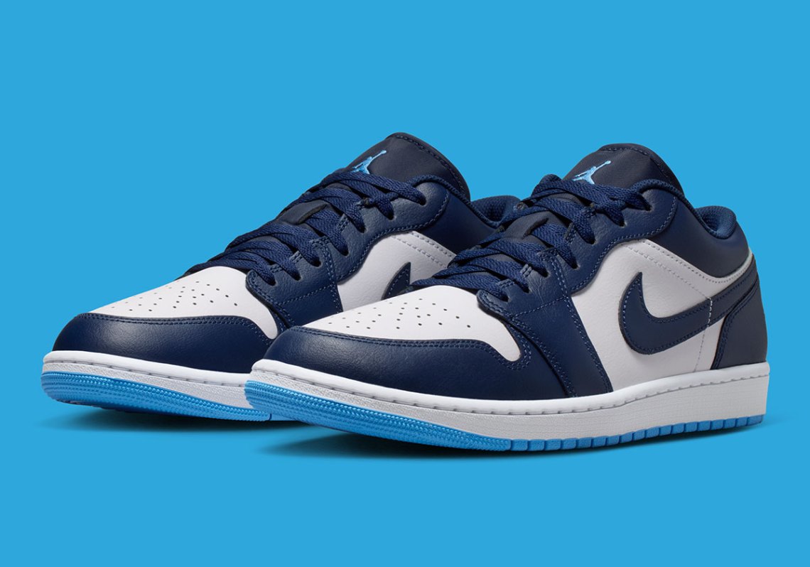 Nike Air Jordan 1 Low Shoes Midnight Navy University Blue 553558-404 Men\'s NEW Shop Jordan Air Jordan 1 Low 553558-404 blue | SNIPES USA main image 2