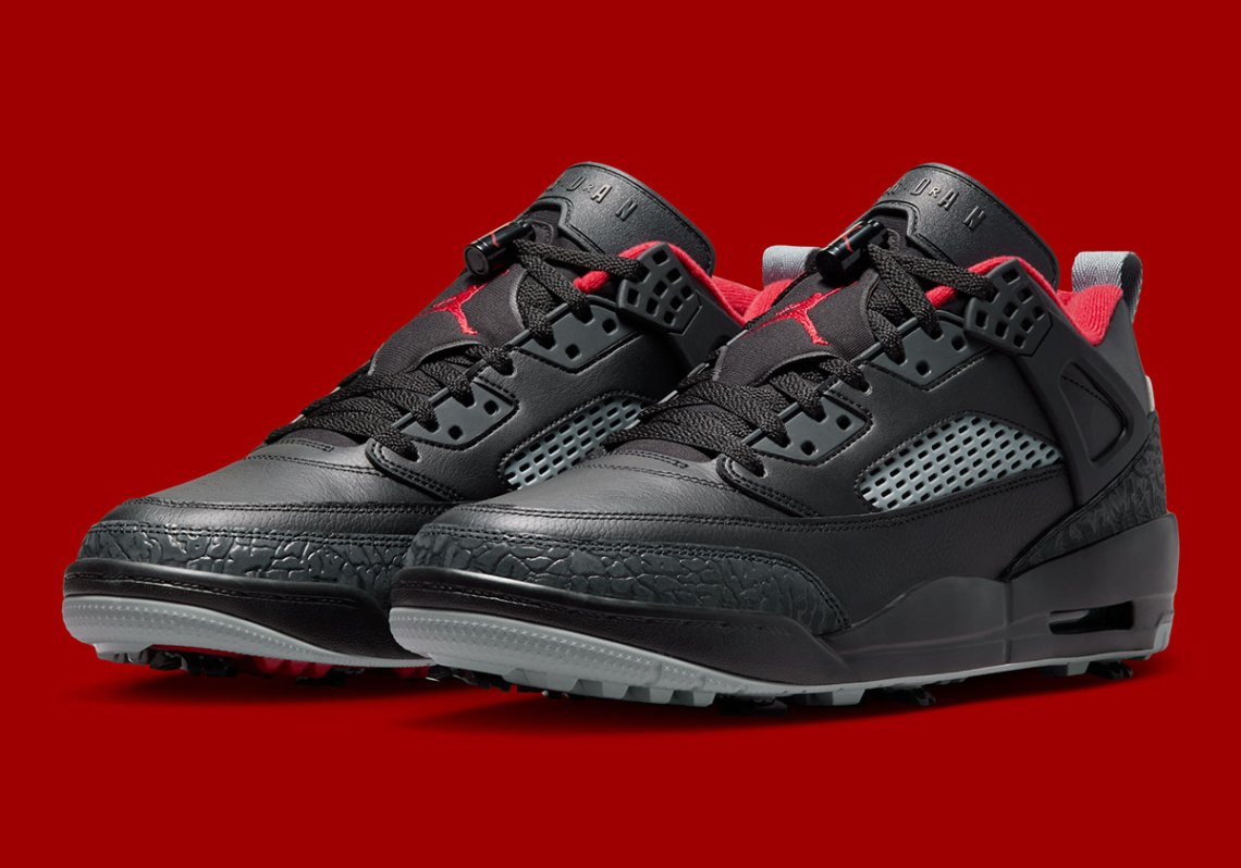 Nike Air Jordan Spizike Golf Mens Sz 10 Shoes Black/Varsity Red HQ4365-002 NEW Nike Air Jordan Spizike G Golf Shoes Black/Varsity Red  main image 2