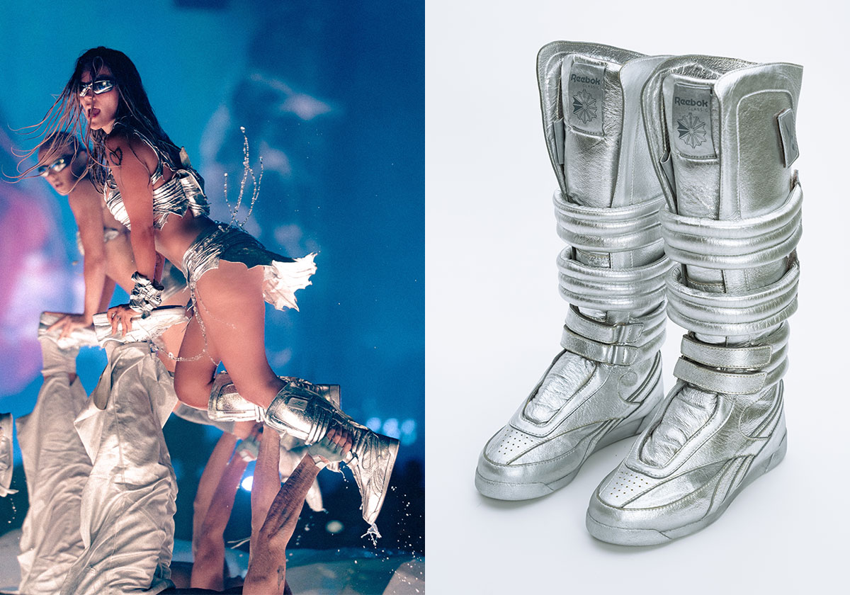 Karol G Wore Custom Hi-Top Reebok Boots For Coachella Performance