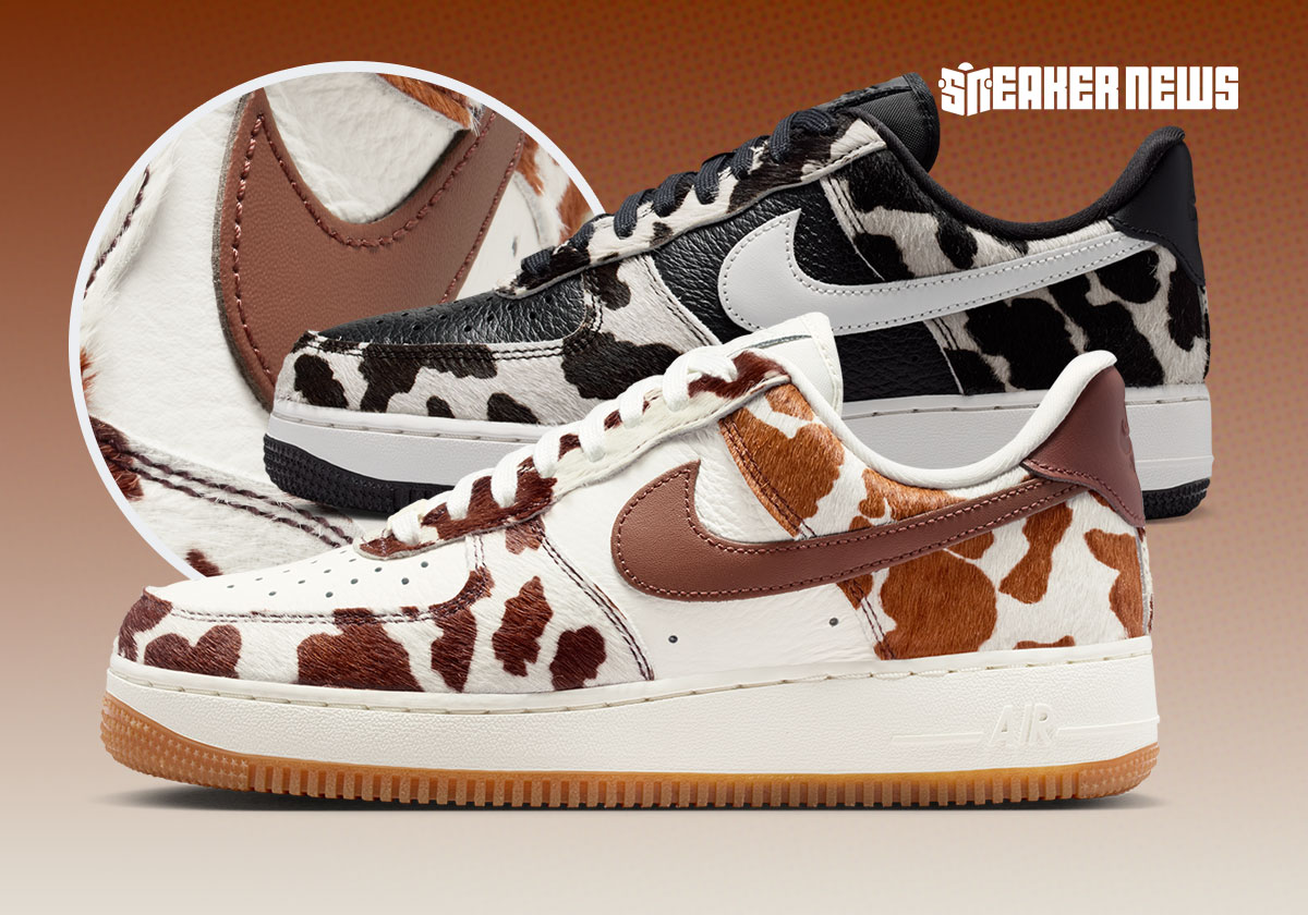 Home On The Range: The Nike Air Force 1 Tends To Two "Cow Print" Looks