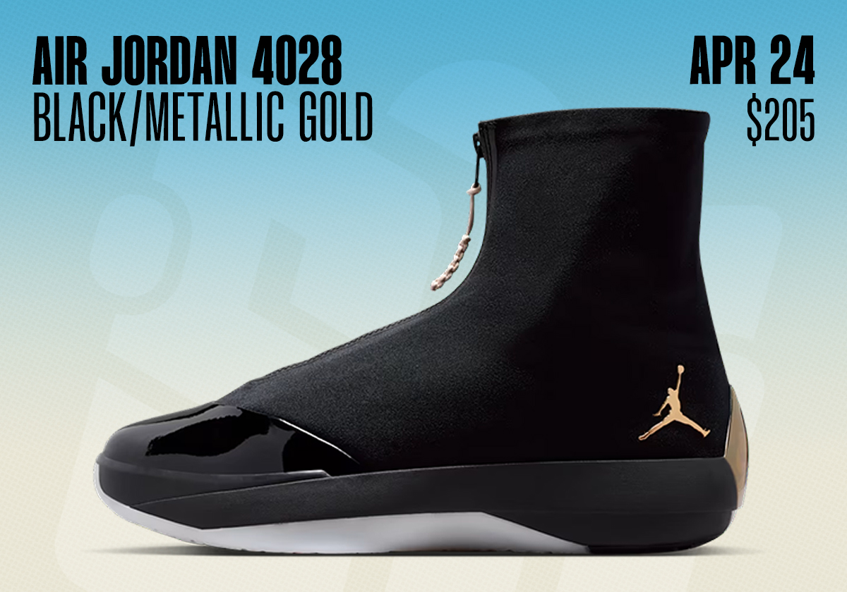 Sneaker Releases April 19 April 25 Air Jordan 4028 Black Metallic Gold