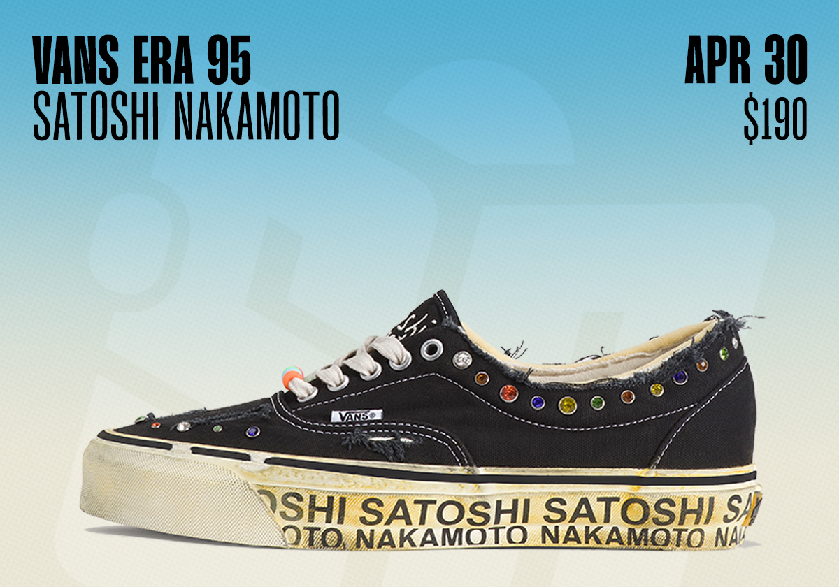 Sneaker Releases April 26 May 2 2026 Satoshi Nakamoto Vans Era 95