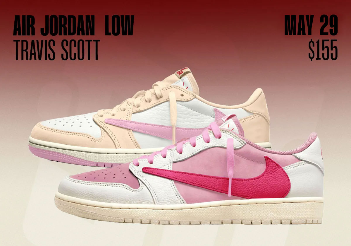 Travis Scott Jordan 1 Low Pink