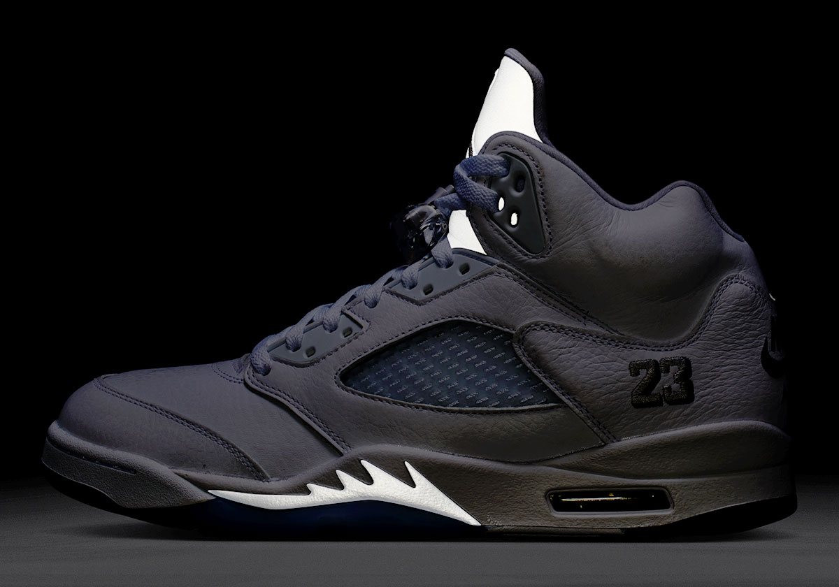 White Metallic Jordan 5s 11