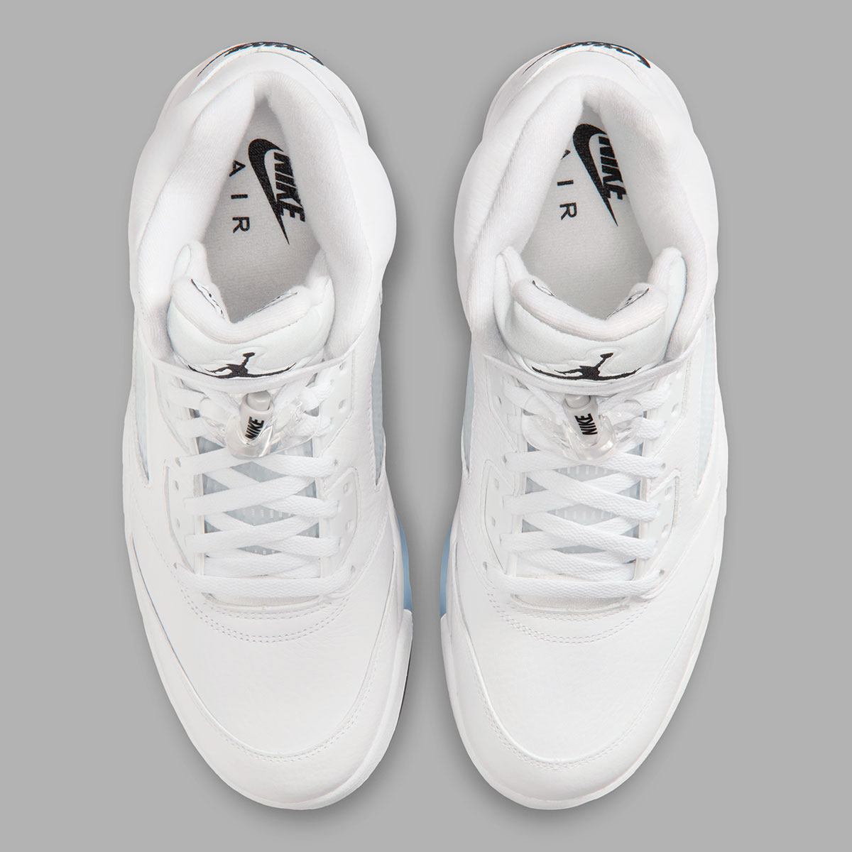 White Metallic Jordan 5s 4