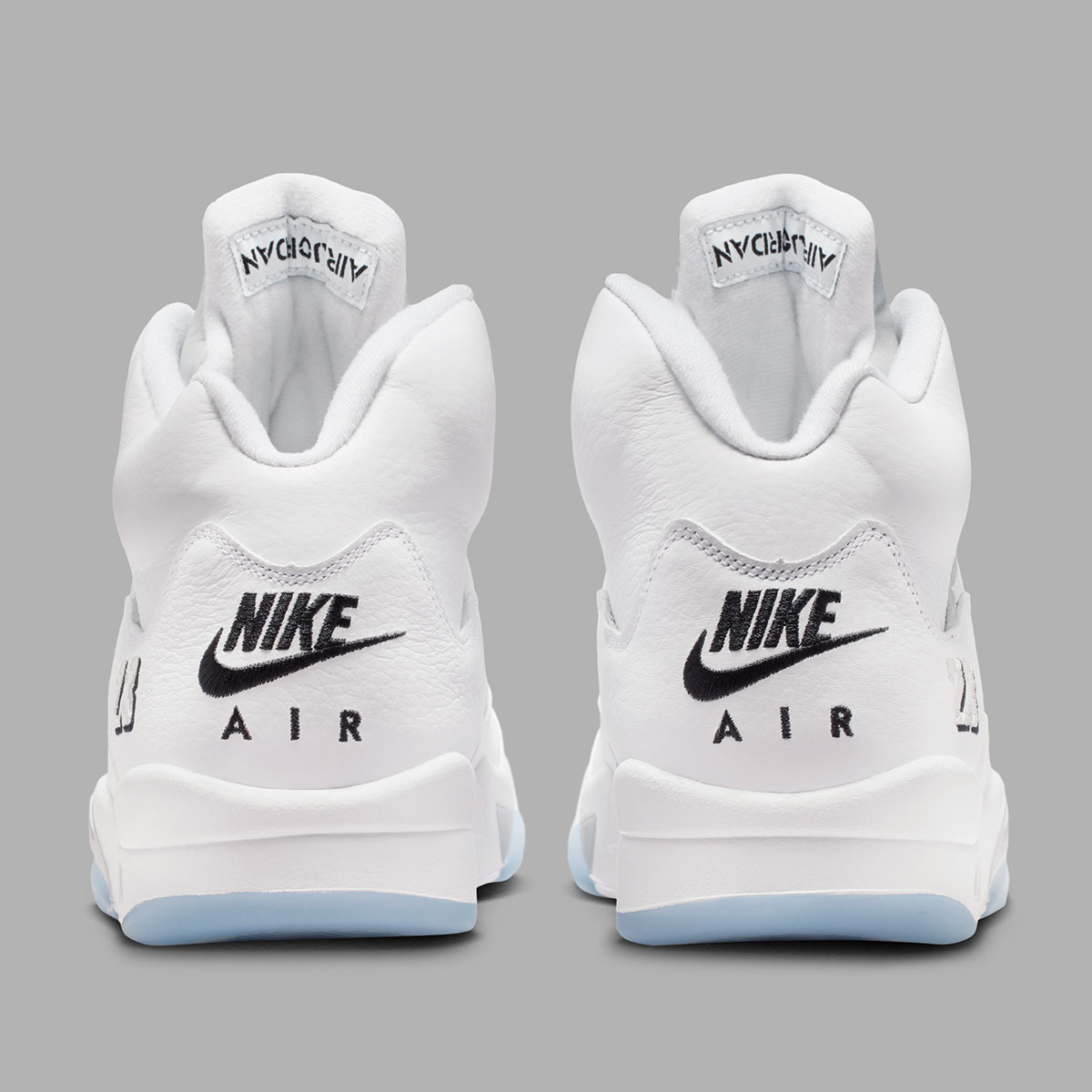 White Metallic Jordan 5s 6
