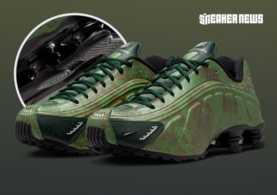Green Camo Appears On This Swooshless Nike Shox R4