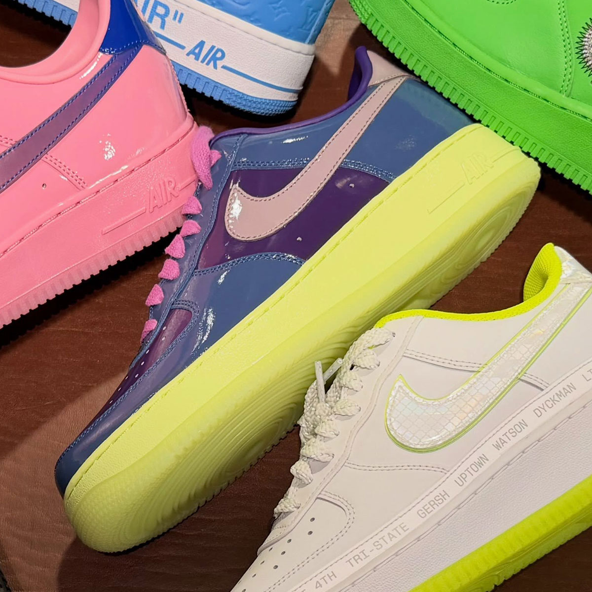 Air Force 1 Patent Blue Purple Green