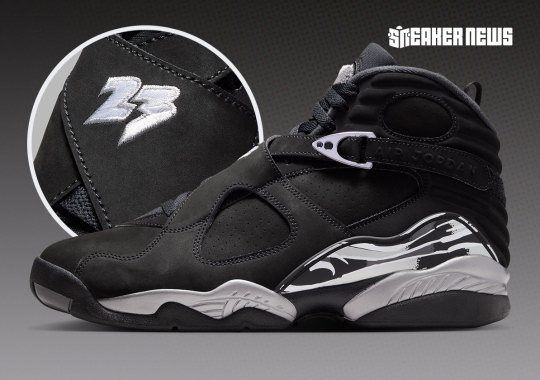 Official Images Of The Air Jordan 8 “Black/Chrome”