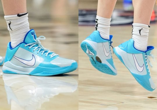 Caitlin Clark Practices In A “Midwest Lakes” Nike Kobe 5 PE