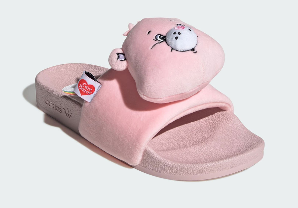 The Care Bears x adidas Adilette Slide Revives One Of Jeremy Scott's Craziest Ideas