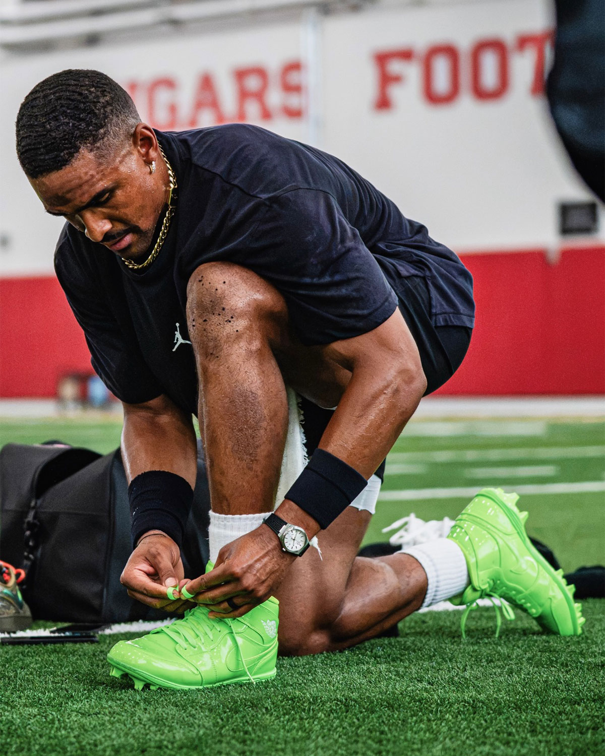 Jalen Hurts Air Jordan 1 Td Electric Green 1