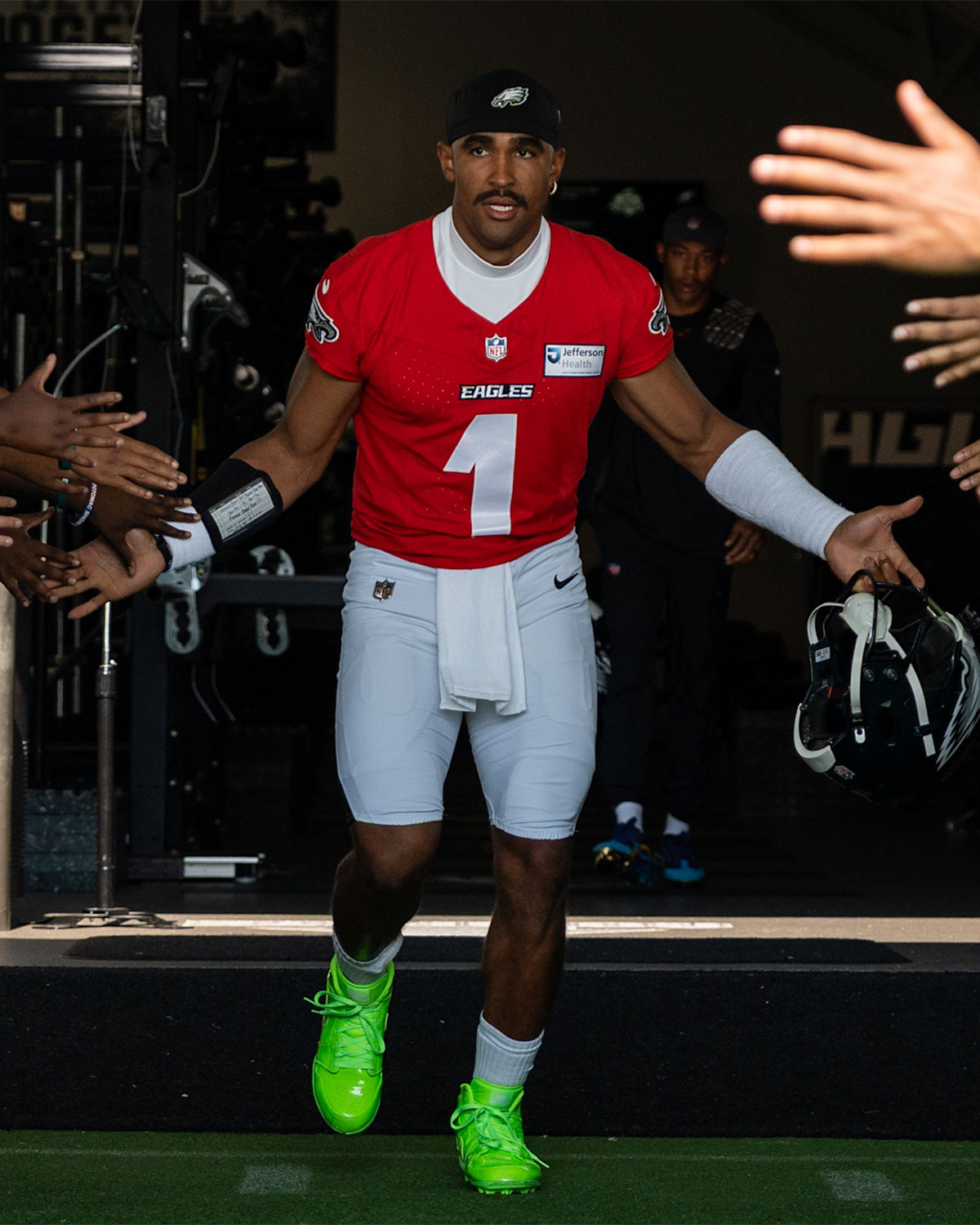 Jalen Hurts Air Jordan 1 Td Electric Green 4
