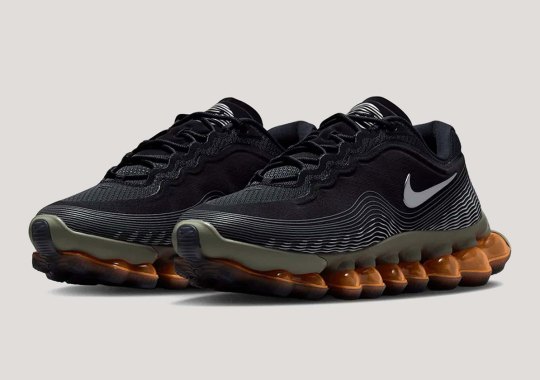 Wavy Lines Wrap The Nike Air Liquid Max “Black Metallic”