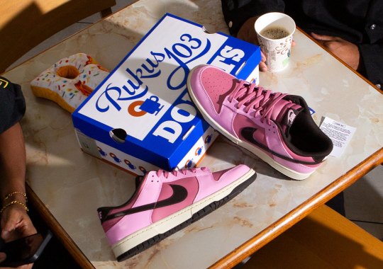 Rukus Made Swoosh-Shaped Donuts For Their Nike Dunk Low Drop