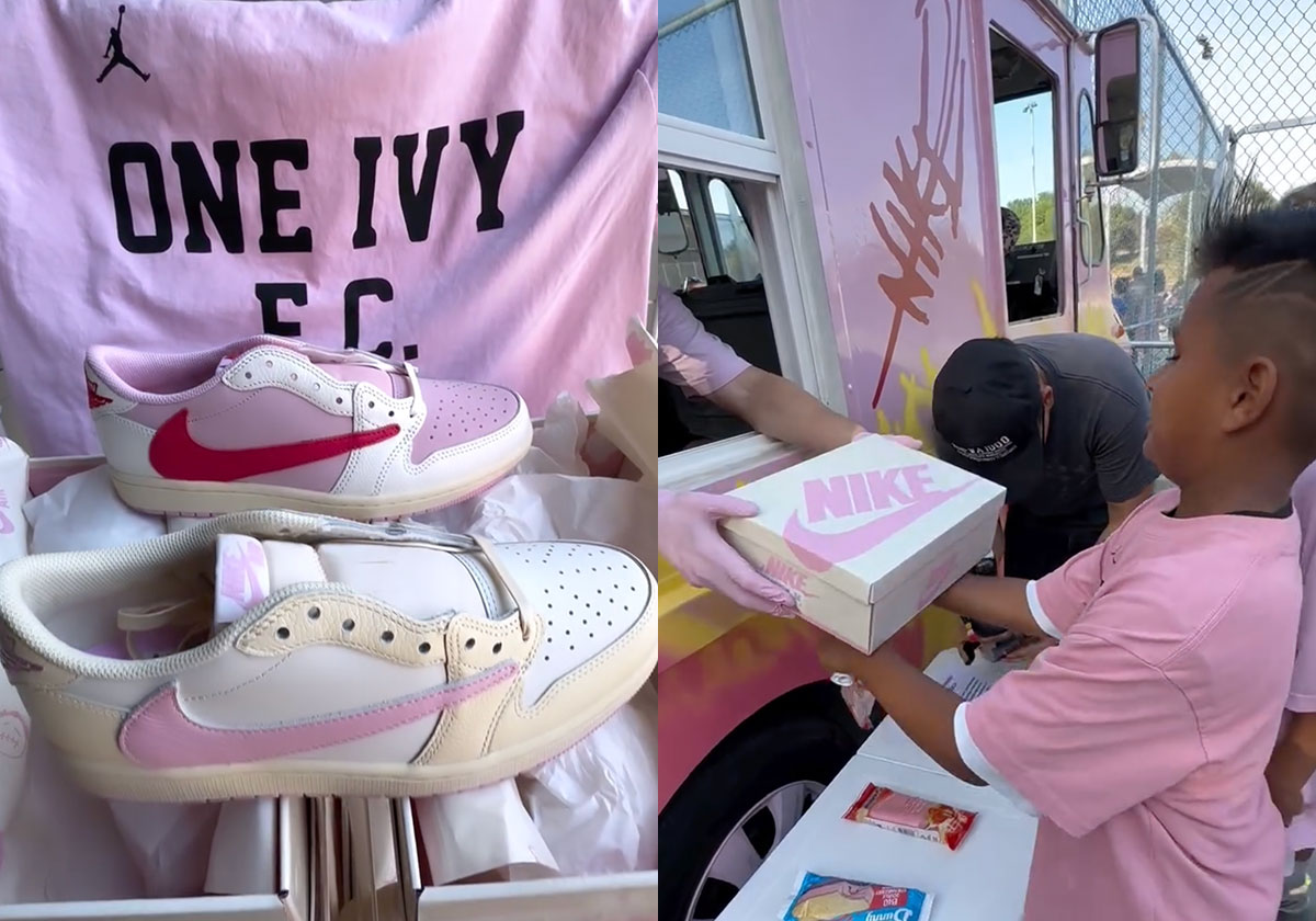 Travis Scott Gifts Air Jordan 1 “Pink Pack” To Youth Soccer Club