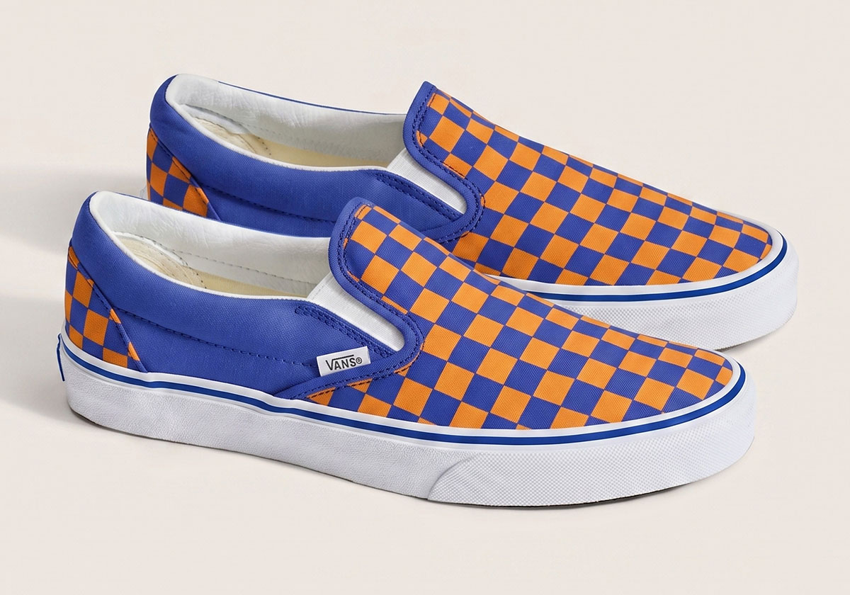 Vans Gets In On Knicks Mania With Orange And Blue Checkerboard Slip-Ons