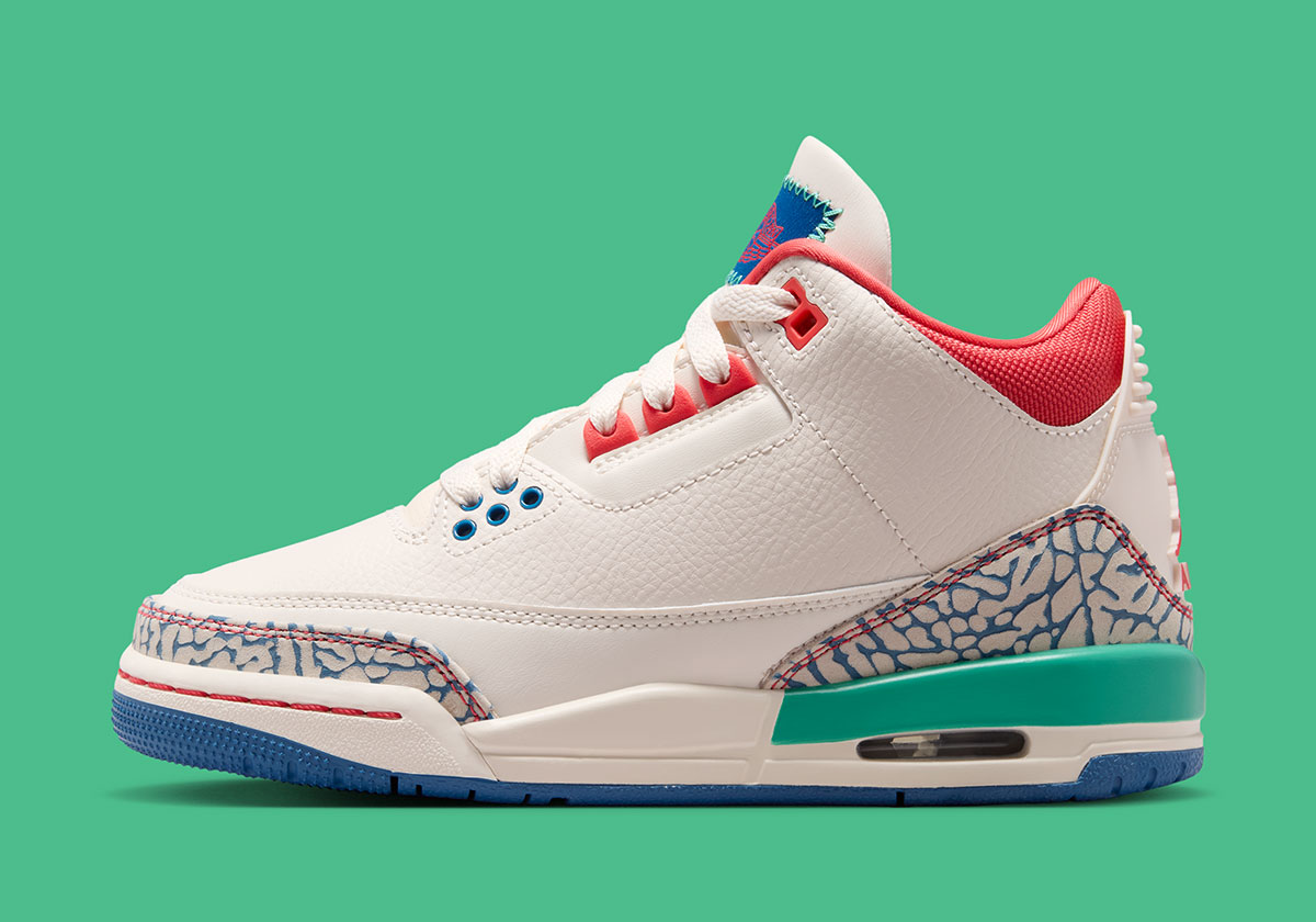 Hinh anh 1: Air Jordan 3 “Chalk” phien ban tre em voi phoi mau co dien va chi tiet noi bat