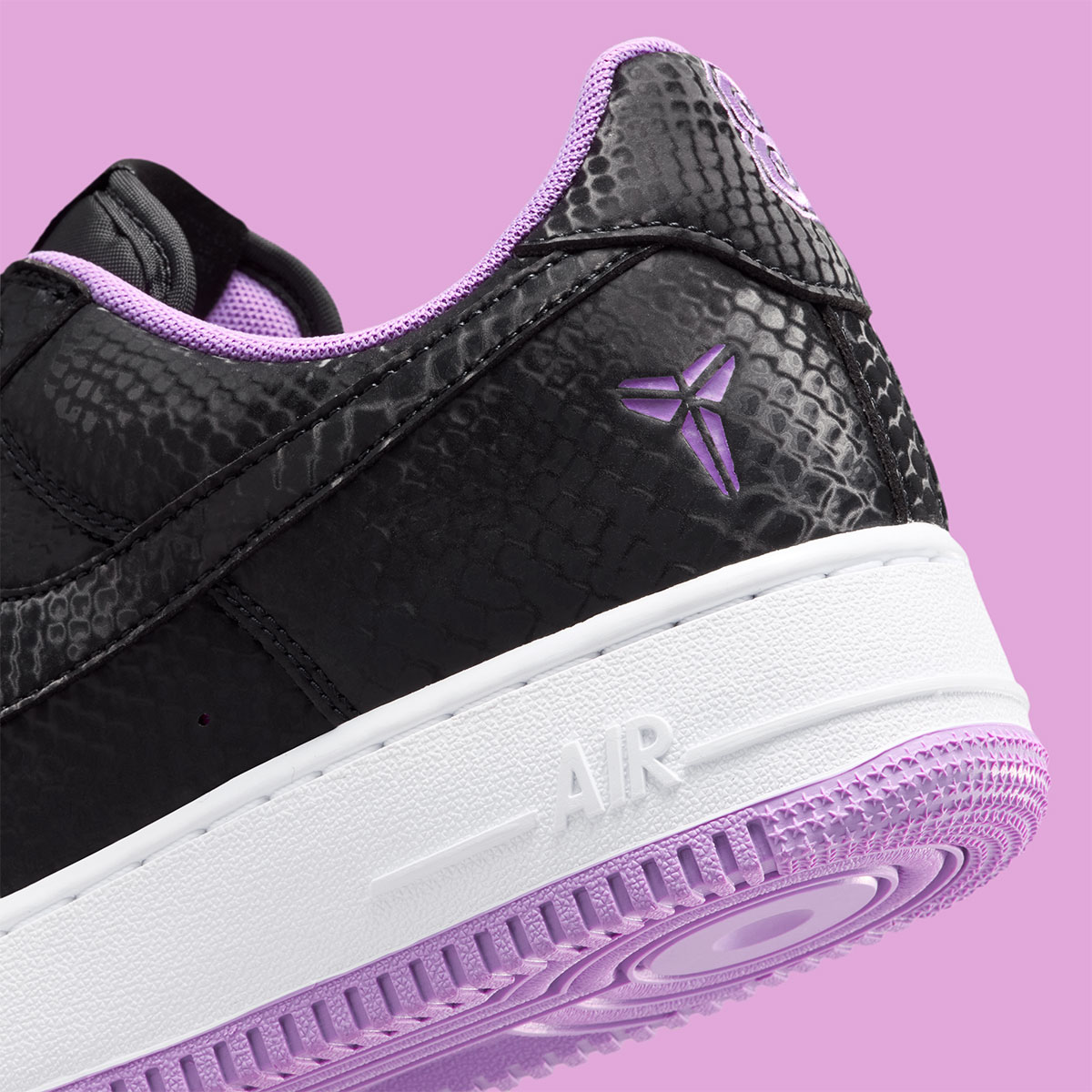 Kobe Bryant Nike Air Force 1 Black Purple Stardust Ib0018 007 8