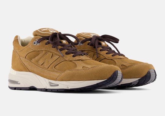 Undyed European Suede Wraps The New Balance 991v1 “Dijon”