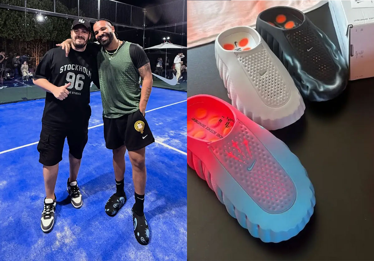Drake Debuts Nike Mind 001 Customs At NOCTA Manor