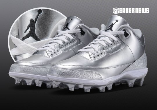 Air Jordan 3 “Metallic Silver” Football Cleats Dropping During Week 1