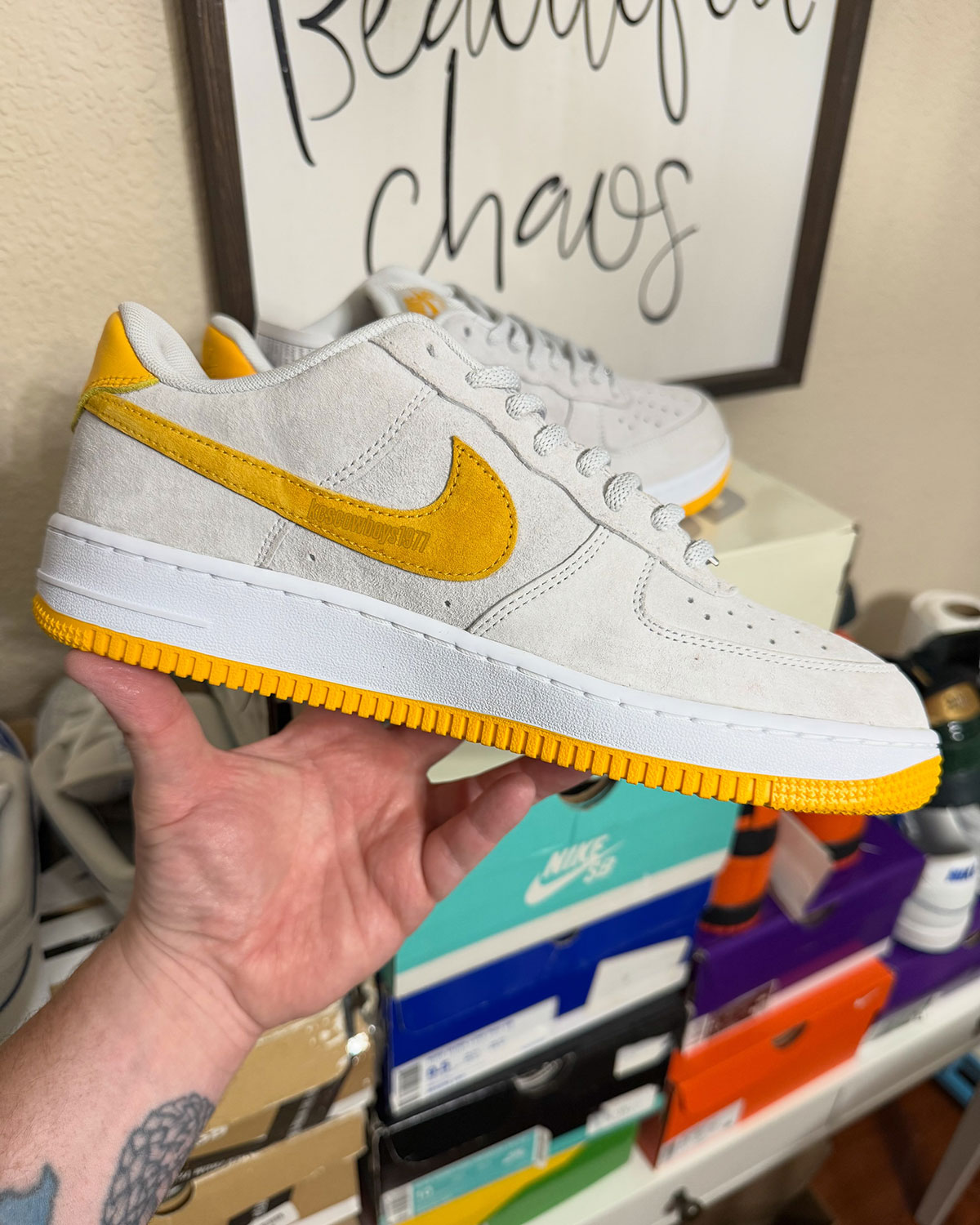 Fly Streetwear Nike Sb Air Force 1 Photon Dust University Gold Iv5289 001 13
