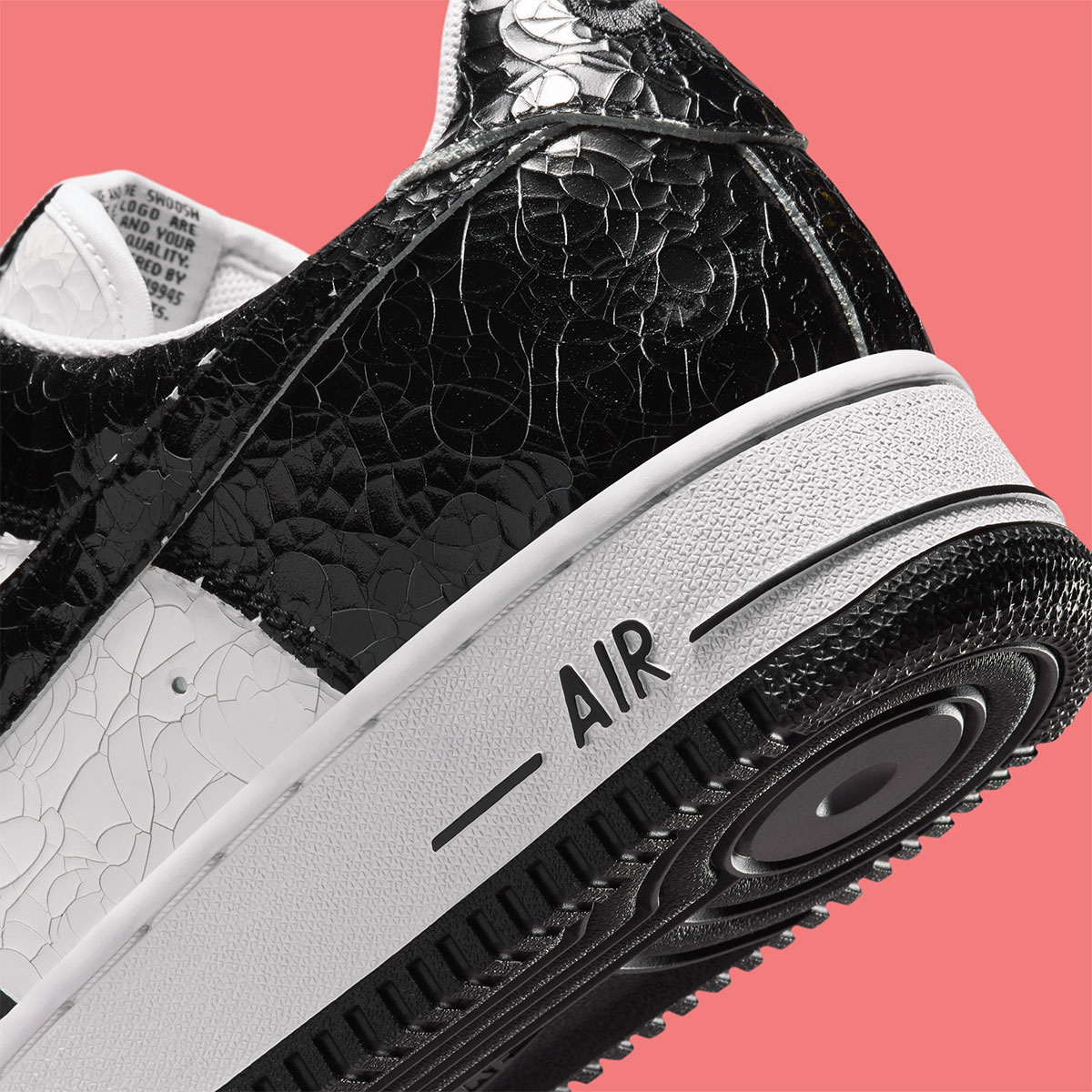 Nike Air Force 1 Low 01 Crackled Patent Leather Black Ja0248 300 1