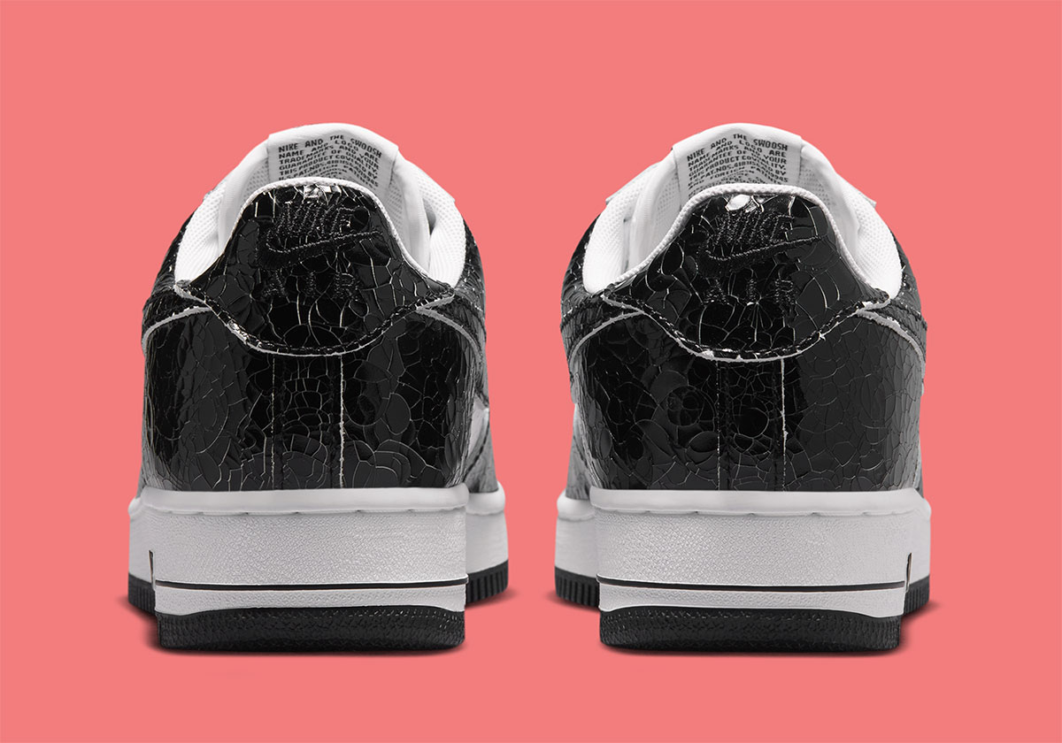 Nike Air Force 1 Low 01 Crackled Patent Leather Black Ja0248 300 3