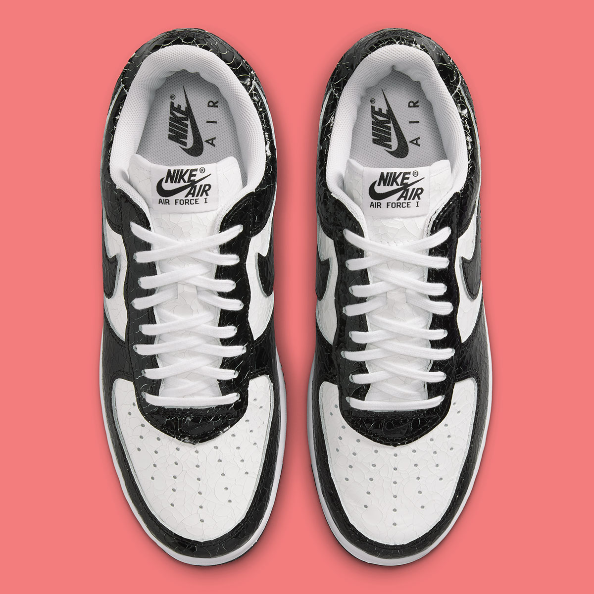 Nike Air Force 1 Low 01 Crackled Patent Leather Black Ja0248 300 5