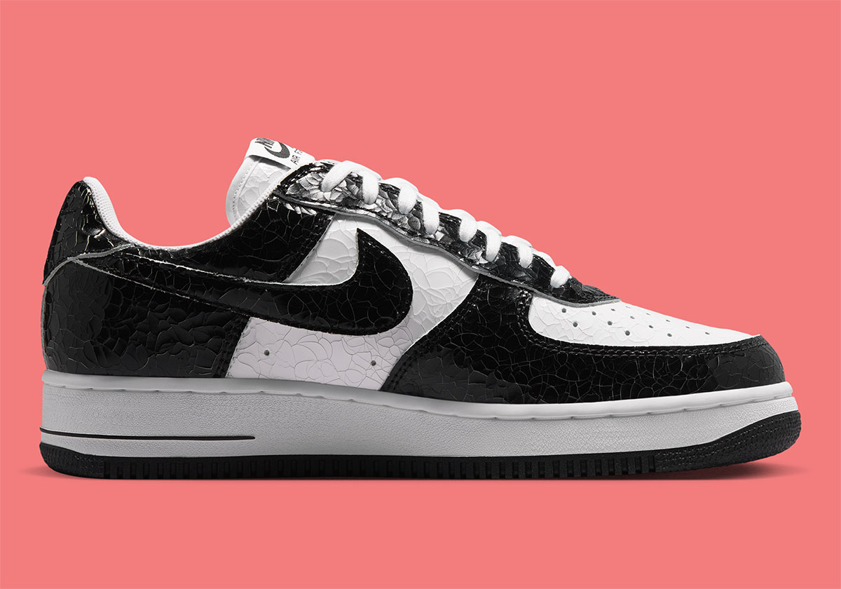 Nike Air Force 1 Low 01 Crackled Patent Leather Black Ja0248 300 6