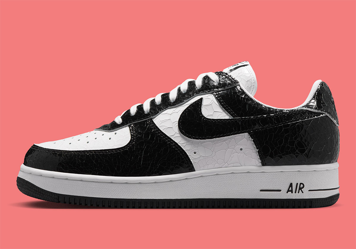 Nike Air Force 1 Low 01 Crackled Patent Leather Black Ja0248 300 8