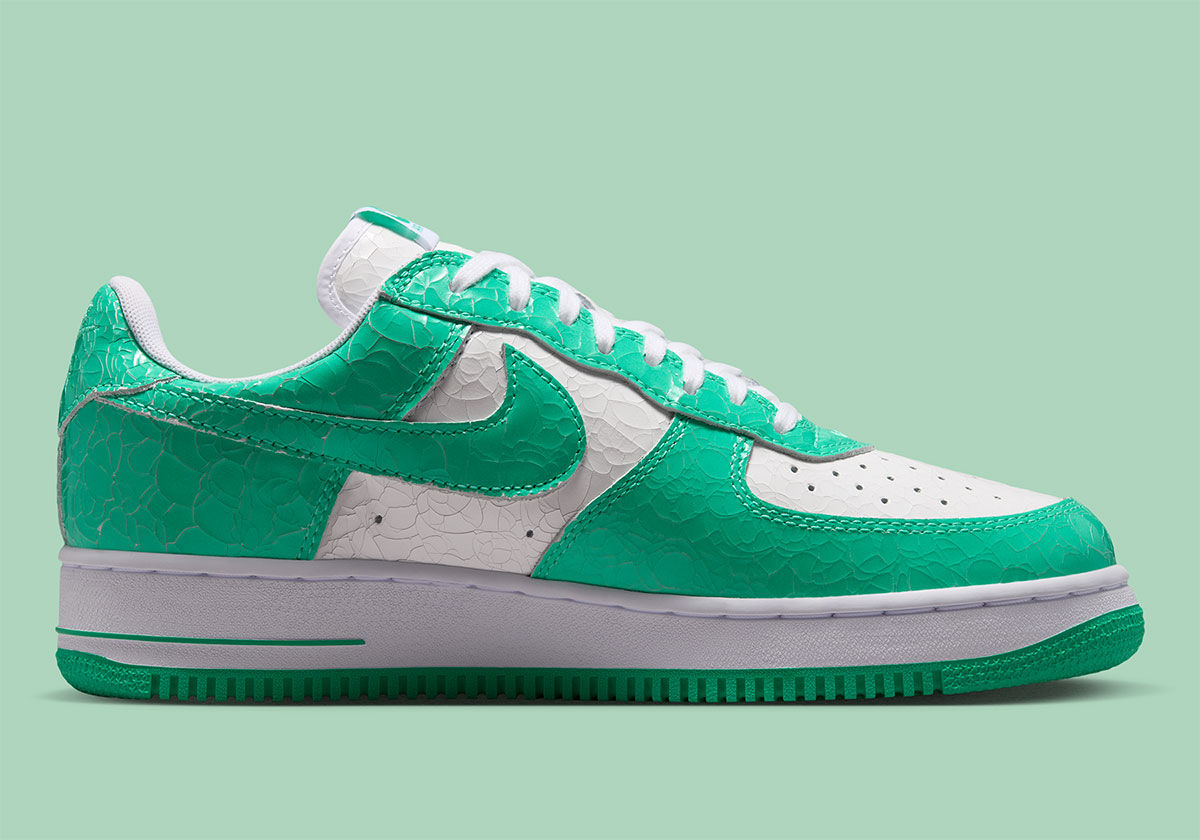 Nike Air Force 1 Low 01 Crackled Patent Leather Green Ja0248 001 7