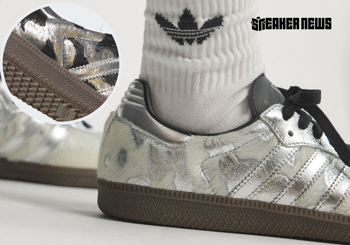 The adidas Samba Puts A Metallic Spin On Animal Print