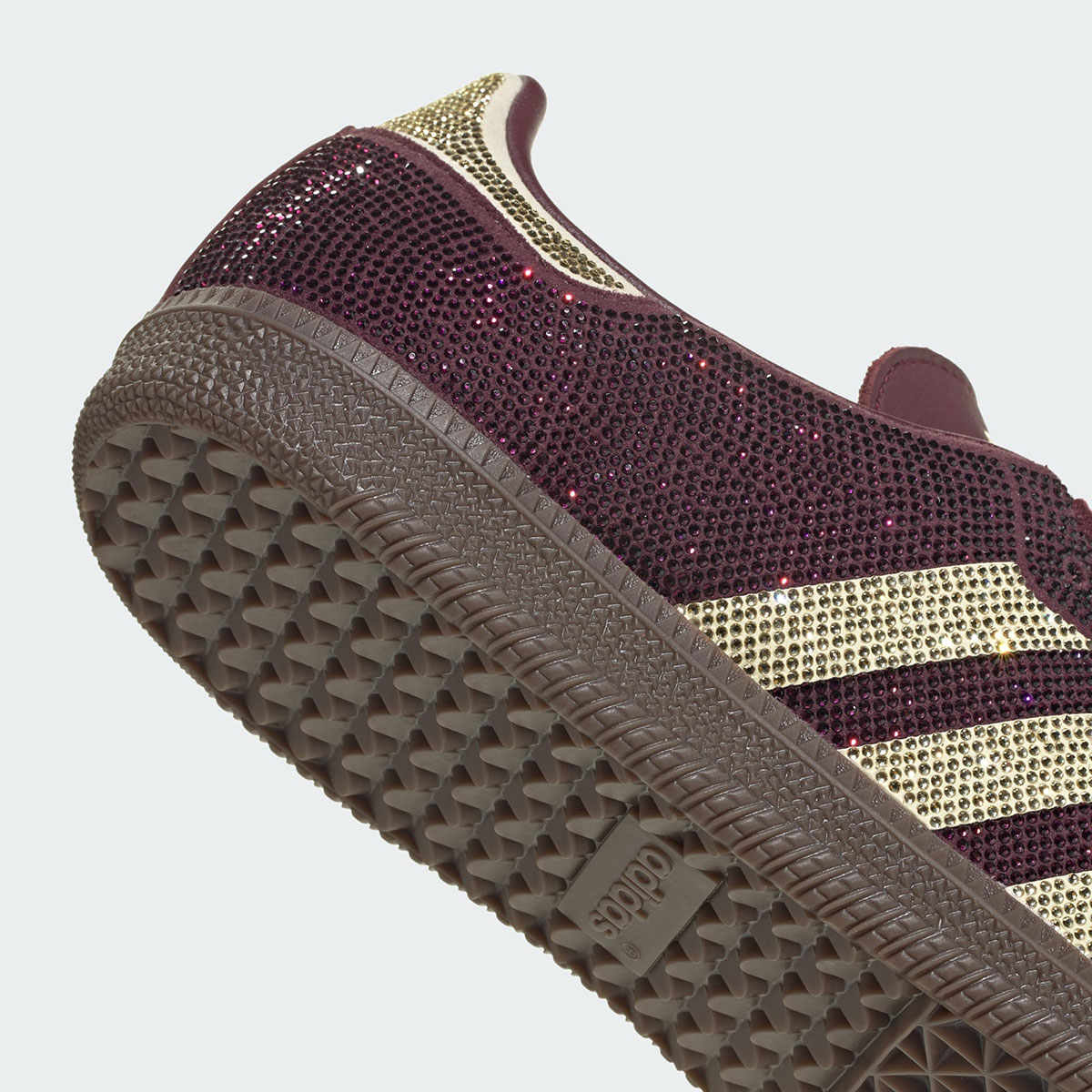 Adidas Samba Rhinestones Maroon Gold Kj7488 3
