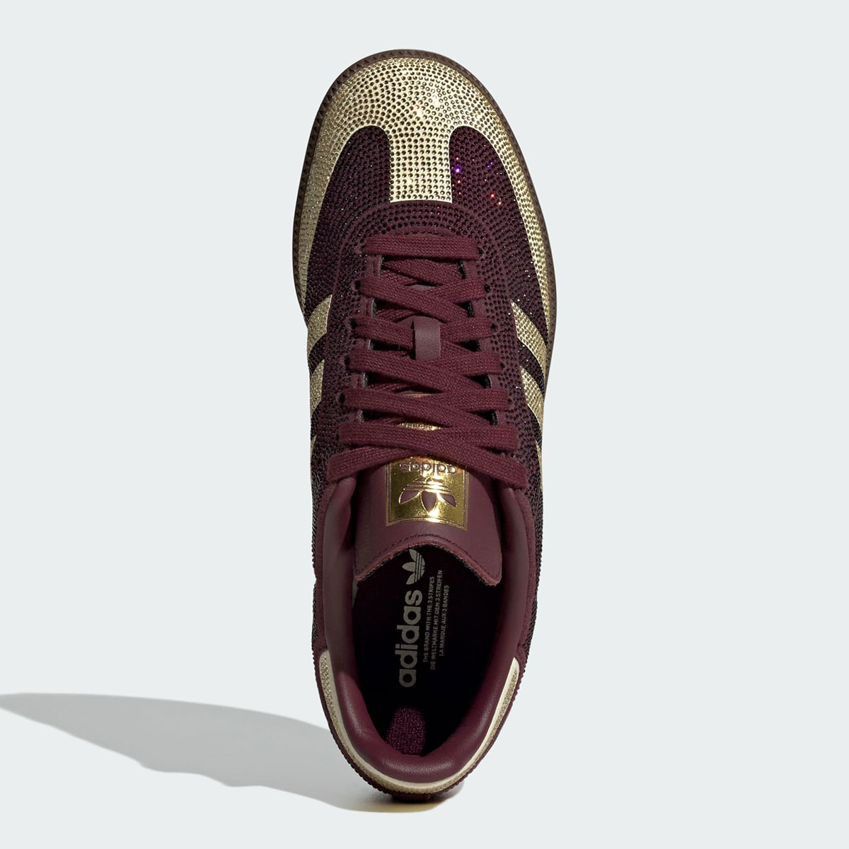 Adidas Samba Rhinestones Maroon Gold Kj7488 7