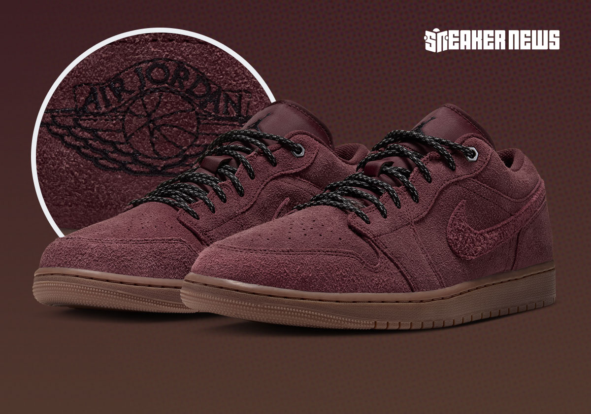 The Air Jordan 1 Low Pairs Shaggy Suede And Boot Laces